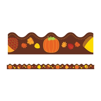 Acorns & Pumpkins Scalloped Borders