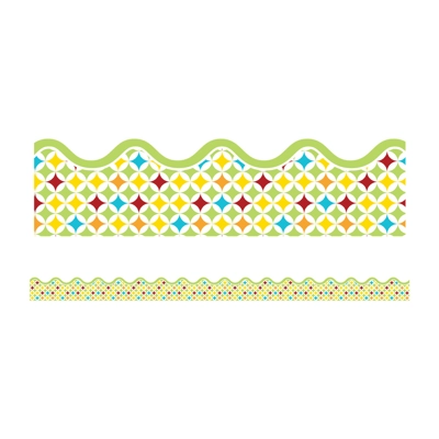 Hipster Stardust Scalloped Borders