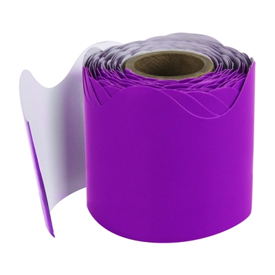 Purple Rolled Scalloped Borders