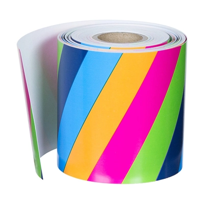 Colorful Stripes Rolled Straight Borders