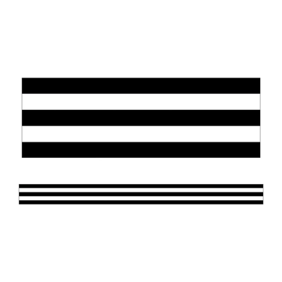Black & White Stripes Straight Borders