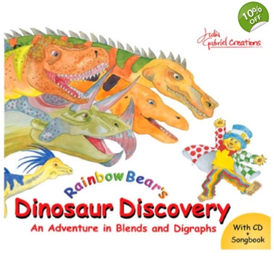 Dinosaur Discovery book and CD: An adventure in Blends and digraphs by Julia Gabriel