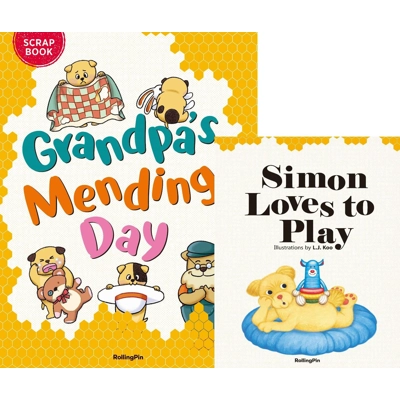Simon Loves to Play & Grandpa's Mending Day Scrapbook