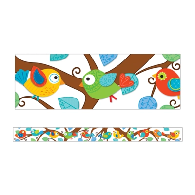 Boho Birds Straight Borders