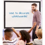 Black Rolled Scalloped Borders