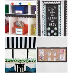 Black & White Dots Scalloped Borders