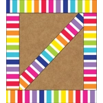 Vertical Rainbow Stripes Straight Borders