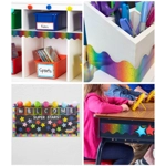 Rainbow Foil Scalloped Borders