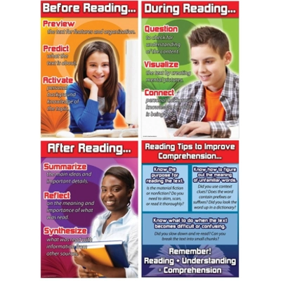 Reading Comprehension Chart Set Grade 5-8