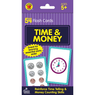 Time and Money Flash Cards Grade K-3