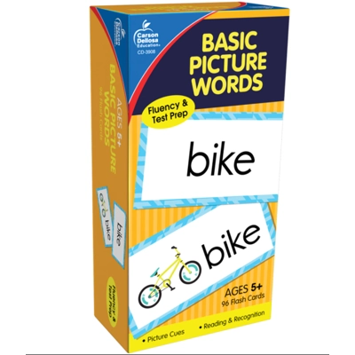 Basic Picture Words Flash Cards Grade K-2