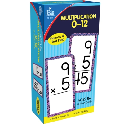 Multiplication 0-12 Flash Cards Grade 3-5
