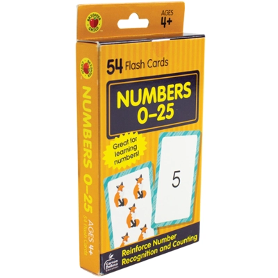 Numbers 0-25 Flash Cards Grade PK-1