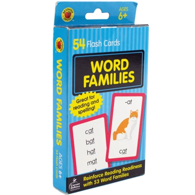 Word Families Flash Cards Grade 1-3