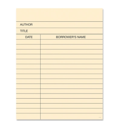 Library Card Charts with a Purpose