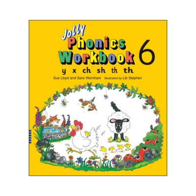 Jolly Phonics Workbook 6 (in Cursive Letters)