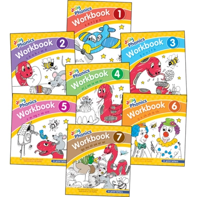 Jolly Phonics Workbooks 1–7 (in Print Letters)