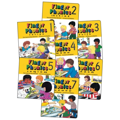 Finger Phonics Books 1–7 (in Cursive Letters)