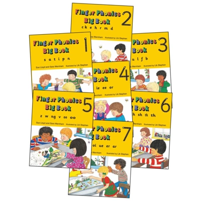 Finger Phonics Big Books 1–7 (in Cursive Letters)