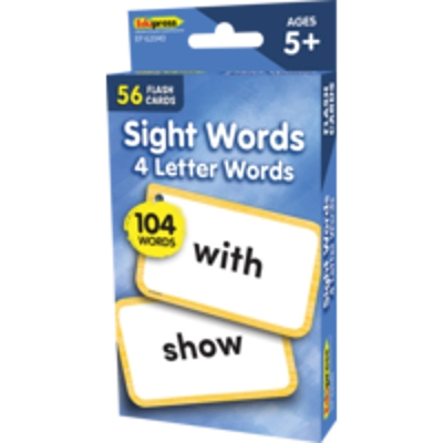 Sight Words Flash Cards - 4 Letter Words