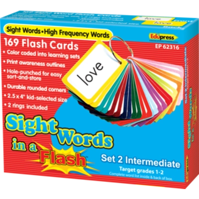 Sight Words in a Flash Cards Grades 1-2