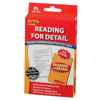 Reading for Detail Practice Cards Red Level