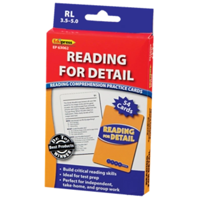 Reading for Detail Practice Cards Blue Level