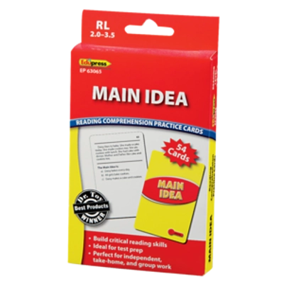 Main Idea Practice Cards Red Level