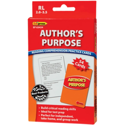 Author's Purpose Practice Cards Red Level