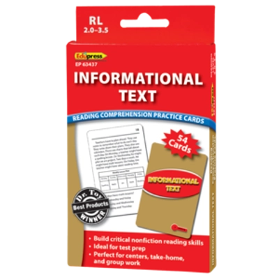 Informational Text Practice Cards Red Level