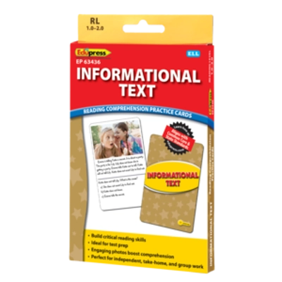 Informational Text Practice Cards Yellow Level