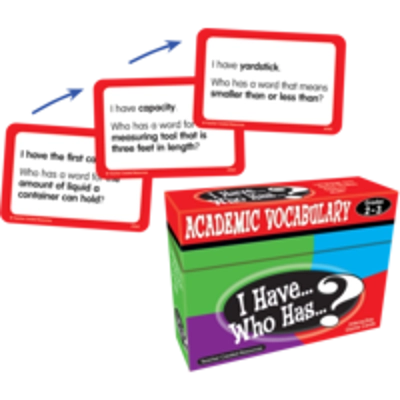 I Have, Who Has Academic Vocabulary Game Grade 2-3