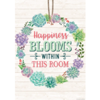 Happiness Blooms Within This Room Positive Poster