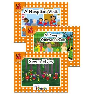Jolly Phonics Orange Level Readers Set 5 (in Cursive Letters)