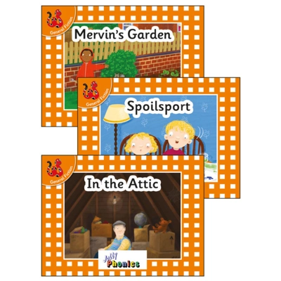 Jolly Phonics Orange Level Readers Set 7 (in Cursive Letters)