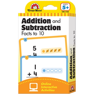 Learning Line: Addition and Subtraction Facts to 10, Grade 1+ Age 5+ - Flashcards