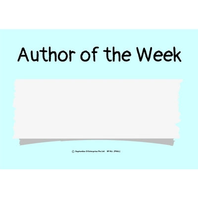 AUTHOR OF THE WEEK BLANK (LAMINATED A3 POSTER)