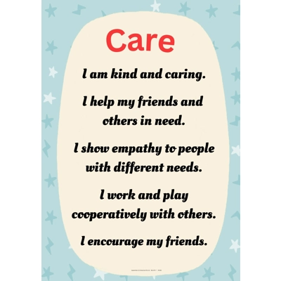 CARE CURSIVE FONT (A3 PORTRAIT POSTER)