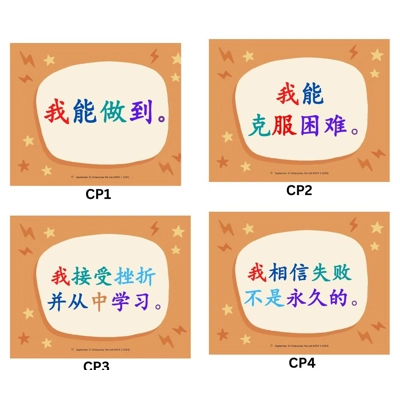 CHINESE GROWTH MINDSET A3: SET OF 8