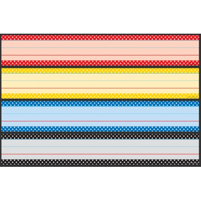 CLASSIC COLORS POLKA DOTS SENTENCE STRIPS (64 STRIPS. 19½INCH X 3INCH)