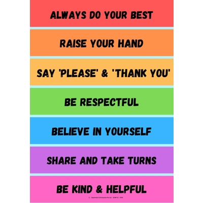 CLASSROOM BEHAVIOUR (A3 PORTRAIT POSTER)