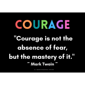 COURAGE MARK TWAIN A3 POSTER