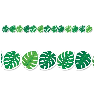 MONSTERA LEAVES EZ BORDER (PALM PARADISE)