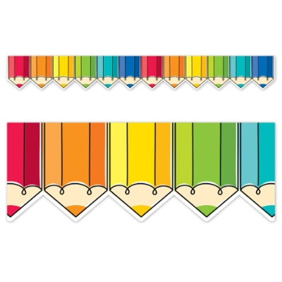 CORE DECOR COLORFUL DOODLE PENCILS EZ BORDER