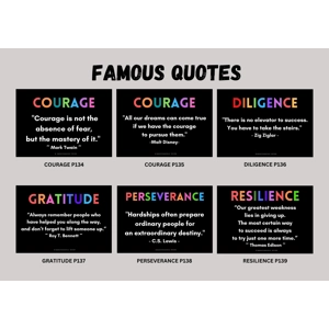 FAMOUS QUOTES A3 POSTERS SET..