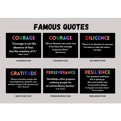 FAMOUS QUOTES A3 POSTERS SET OF 10