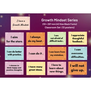 Growth Mindset A3 Poster Set..