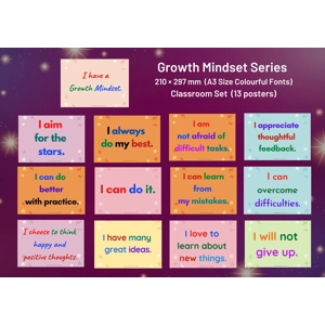 Growth Mindset A3 Poster Set..