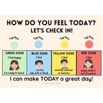 HOW DO YOU FEEL TODAY LET'S CHECK IN! (A3 POSTER)
