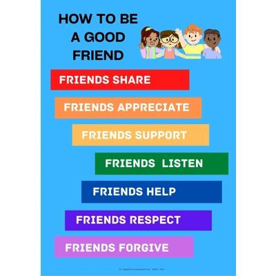 HOW TO BE A GOOD FRIEND (A3 PORTRAIT POSTER)